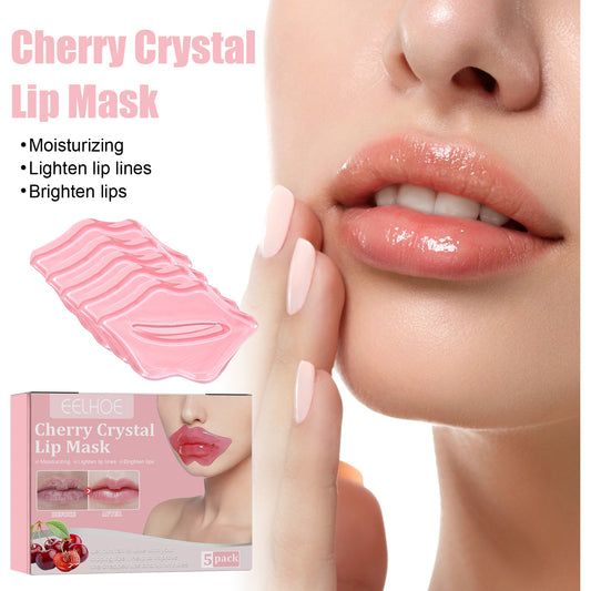 EELHOE Cherry Crystal Lip Mask Hydrates And Moisturizes Lips, Removes Dead Skin Without Greasy And Reduces Lip Lines